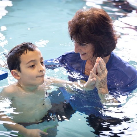 A child with autism learns to swim thanks to a pilot program funded by Children's Services Council of PBC.